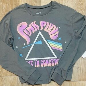 NWT Grayson Threads boxy cropped Pink Floyd sweatshirt Size XS